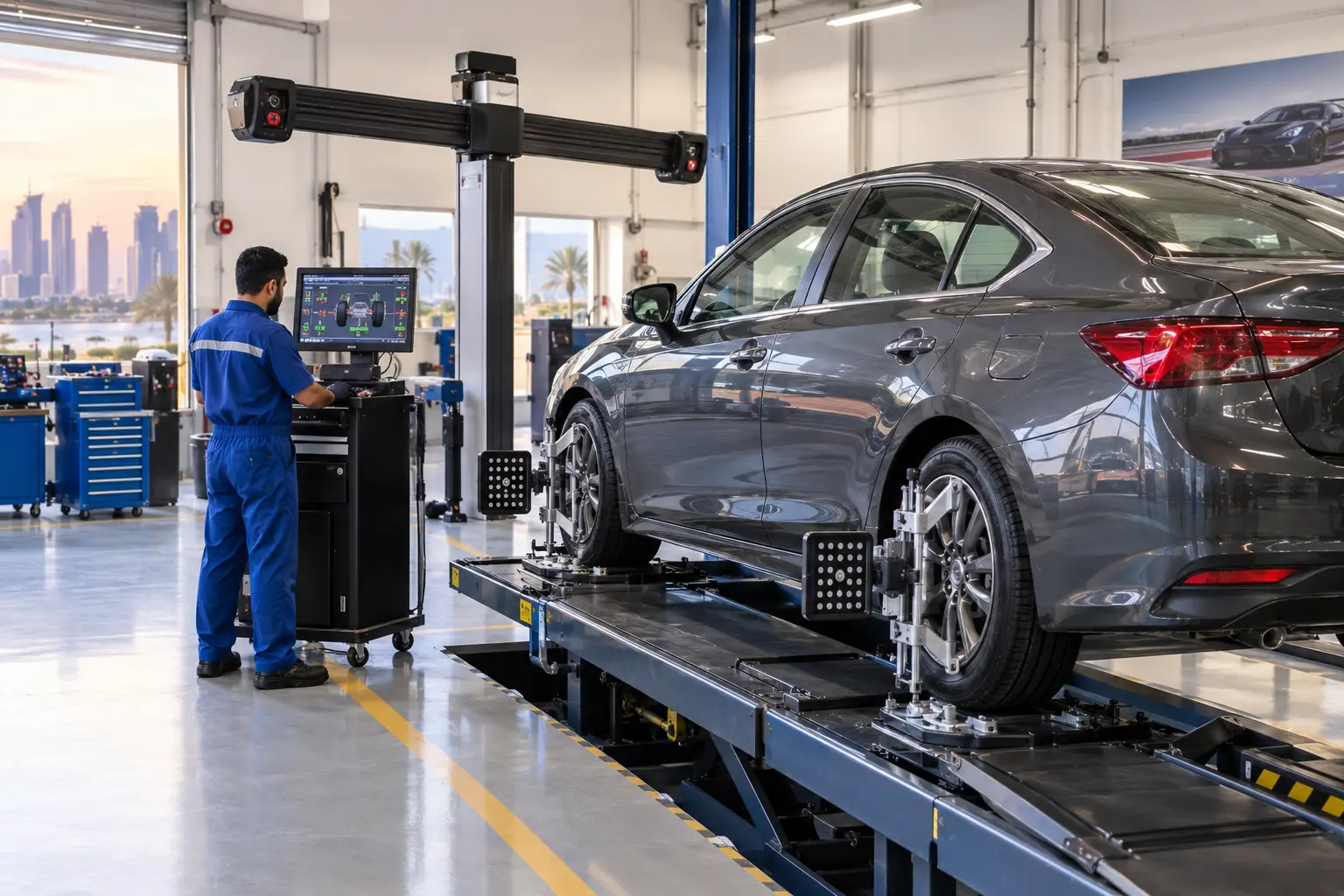 Wheel alignment service Doha Qatar