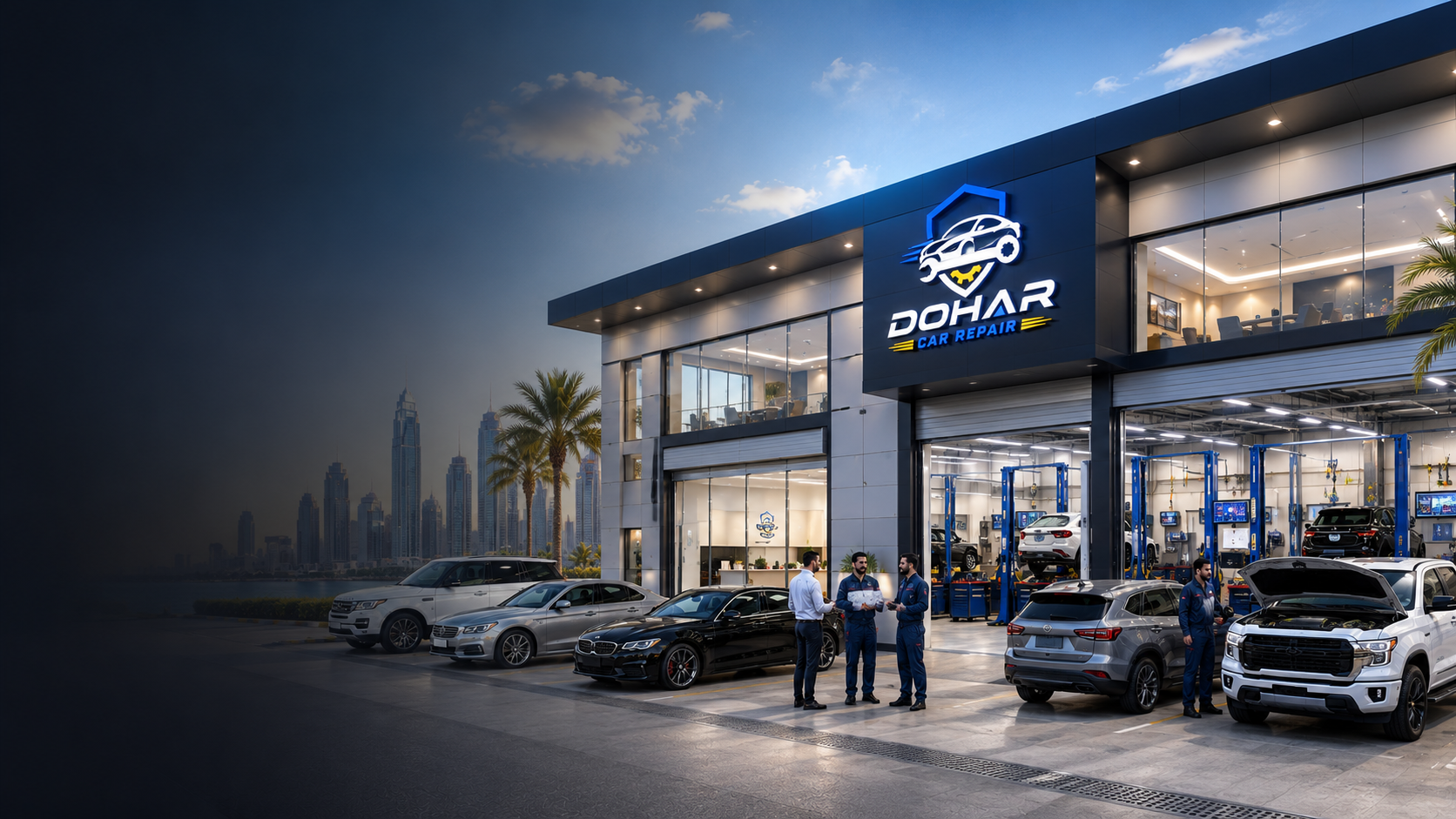 Professional car garage and automotive workshop in Doha Qatar