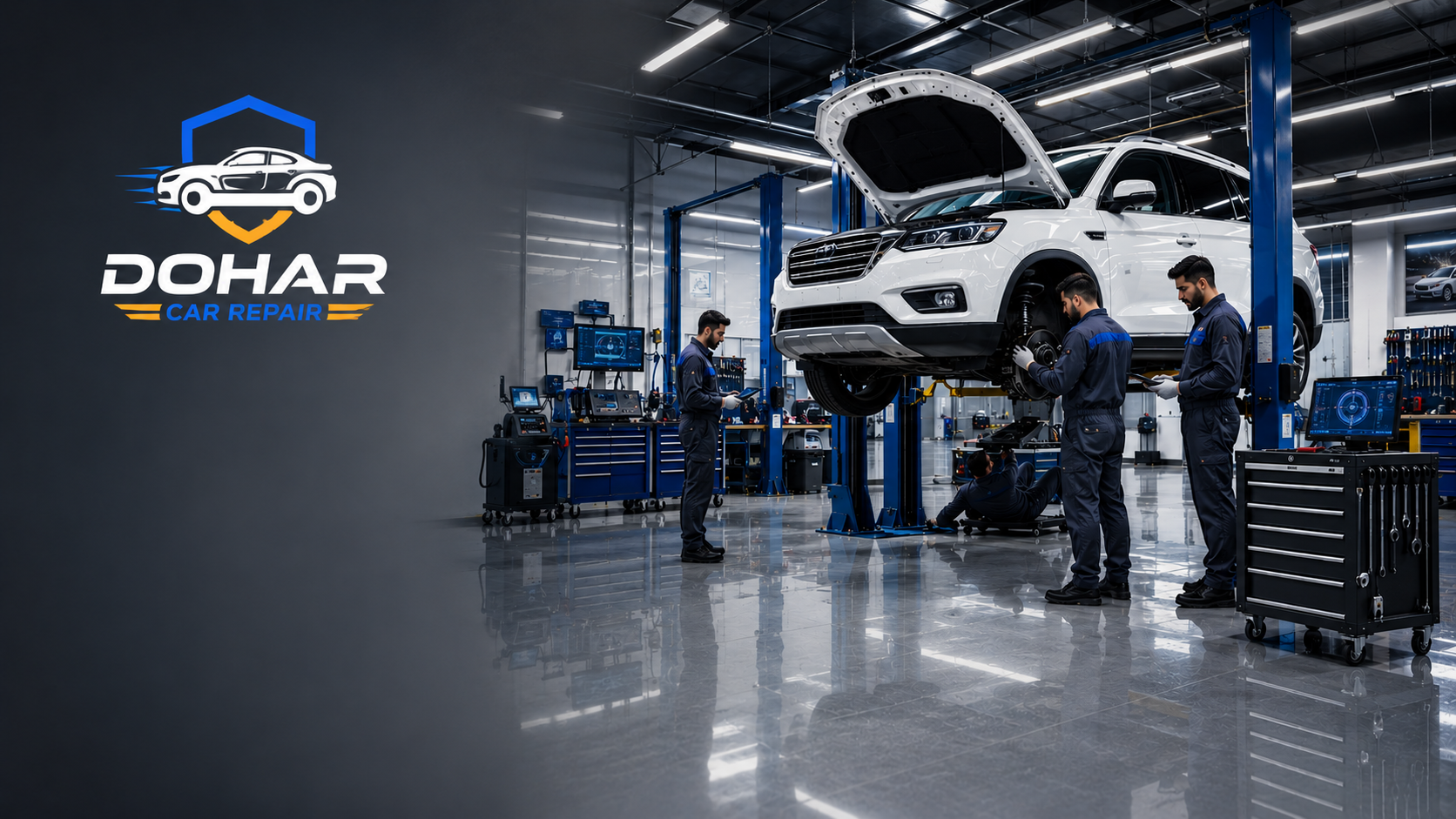Best car garage service bay and mechanics workshop in Doha Qatar