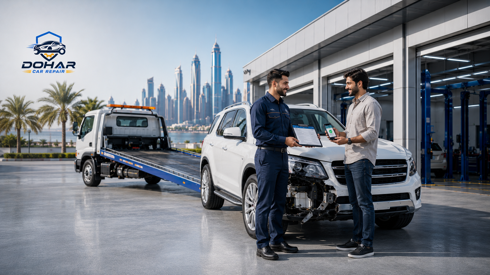 Cash payment for accident car purchase in Qatar
